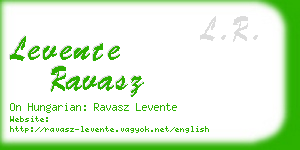 levente ravasz business card